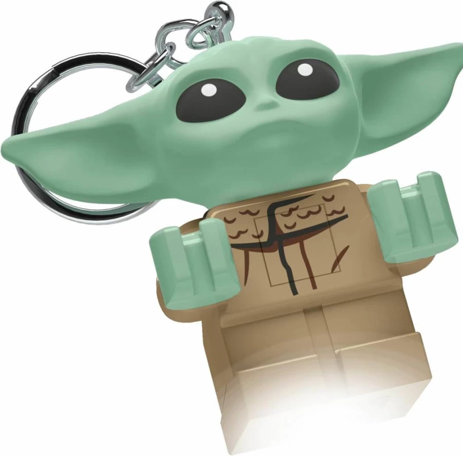 IQ Star Wars The Mandalorian Grogu Keychain Light - 2.5" LED Figure Toy - Baby Yoda Collectible Gift