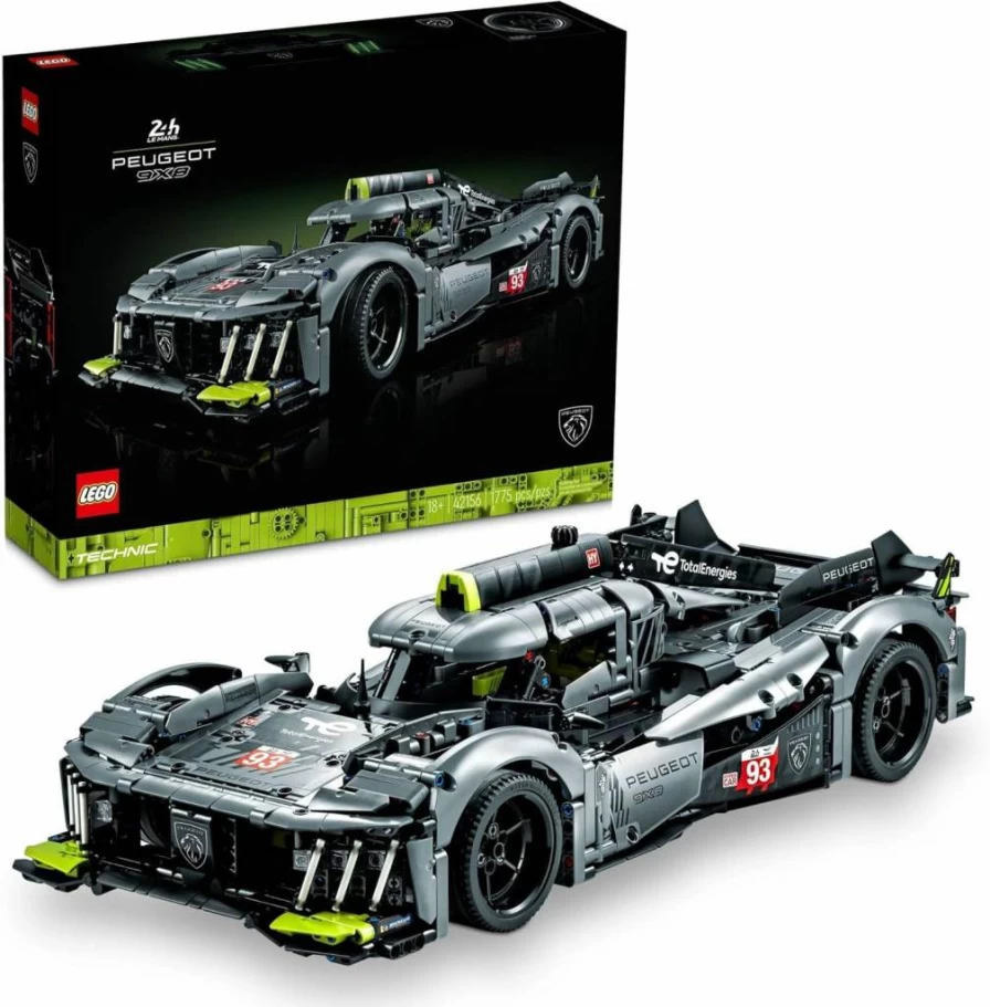 LEGO Technic Peugeot 9X8 24H Le Mans Hybrid Hypercar 42156 Building Set, 1:10 Scale Collectible Model Car for Adults and Teens, Motorsport Gift Idea