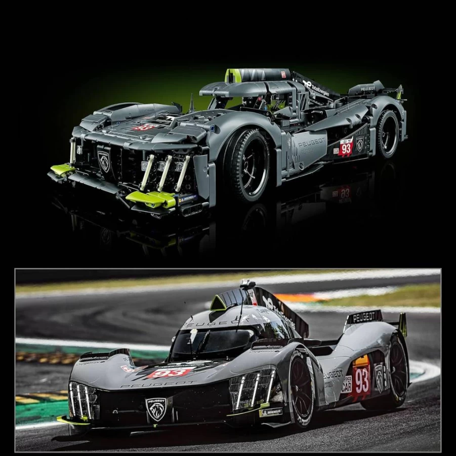LEGO Technic Peugeot 9X8 24H Le Mans Hybrid Hypercar 42156 Building Set, 1:10 Scale Collectible Model Car for Adults and Teens, Motorsport Gift Idea