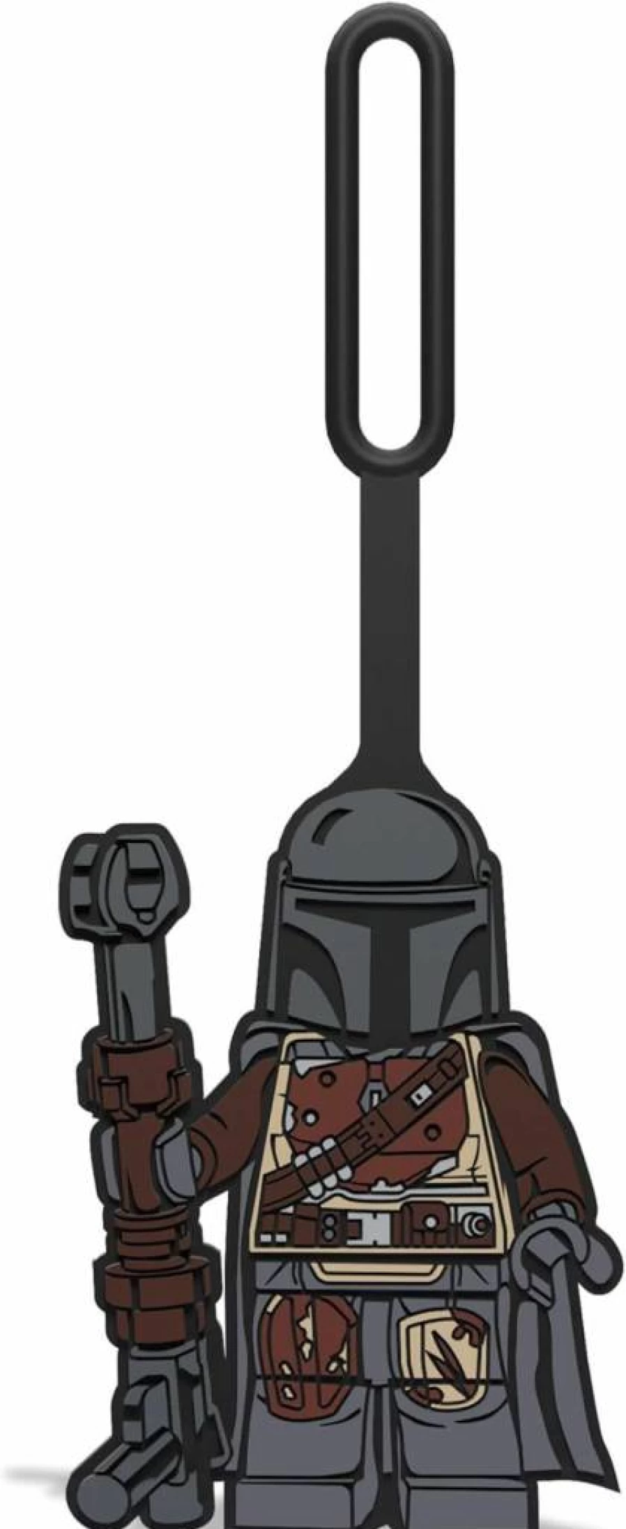 IQ Star Wars The Mandalorian Silicone Luggage Tag - Writable ID Surface, 6.5 Inch Travel Bag Tag for Suitcase Backpack (52922)