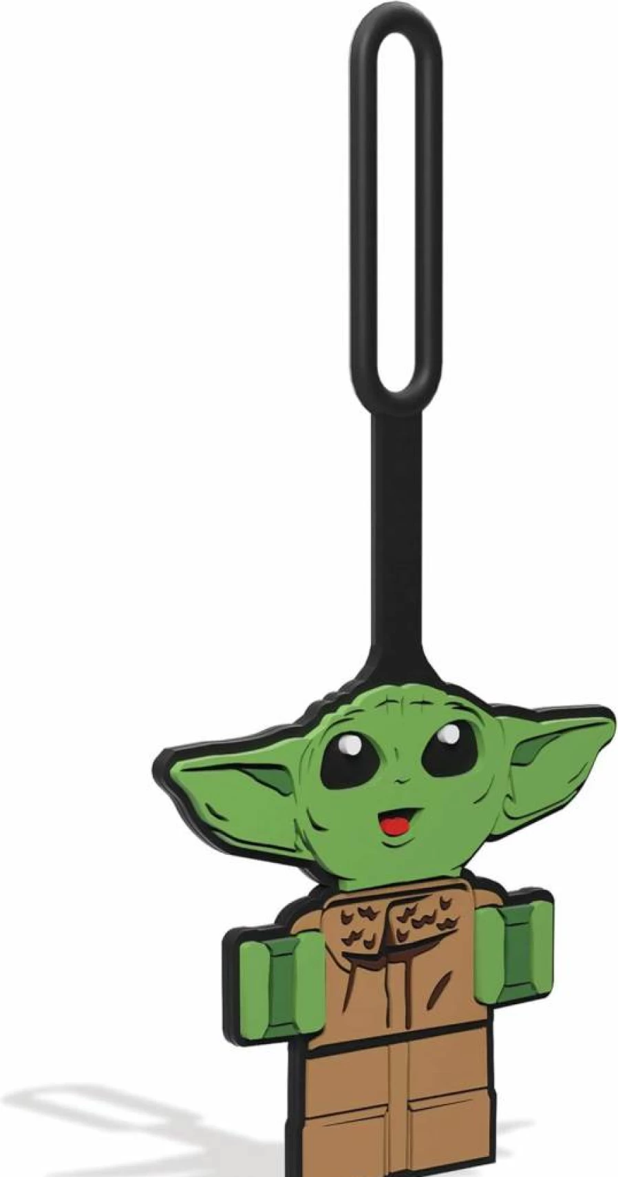 IQ Star Wars Grogu Silicone Luggage Tag - 6.5 Inch Writable ID Travel Tag for Suitcase Backpack, Durable Smiling Baby Yoda Name Tag