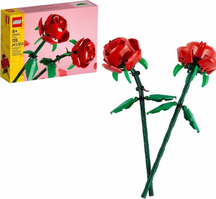 LEGO 40460 Roses Building Kit - Creative Flower Set for Kids Ages 8+, DIY Home Decor Gift for Plant Lovers, Artificial Floral Display Toy for Girls & Boys