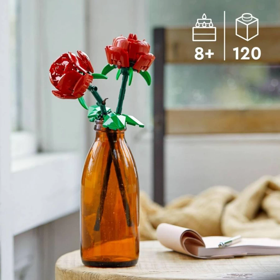 LEGO 40460 Roses Building Kit - Creative Flower Set for Kids Ages 8+, DIY Home Decor Gift for Plant Lovers, Artificial Floral Display Toy for Girls & Boys