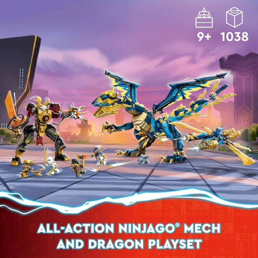 LEGO Ninjago 71796 Elemental Dragon vs. Empress Mech Building Set with 6 Minifigures | Ninja Warrior Toy for Kids Ages 9+ | Creative Gift for Boys & Girls
