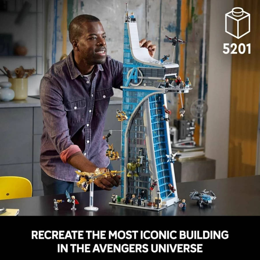 LEGO Marvel Avengers Tower 76269 Building Set with 31 Minifigures, Iconic HQ Model, Movie Scenes & Accessories for Marvel Fans