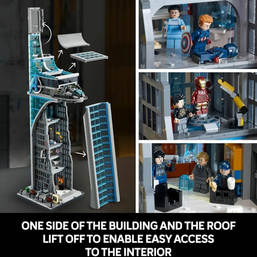 LEGO Marvel Avengers Tower 76269 Building Set with 31 Minifigures, Iconic HQ Model, Movie Scenes & Accessories for Marvel Fans