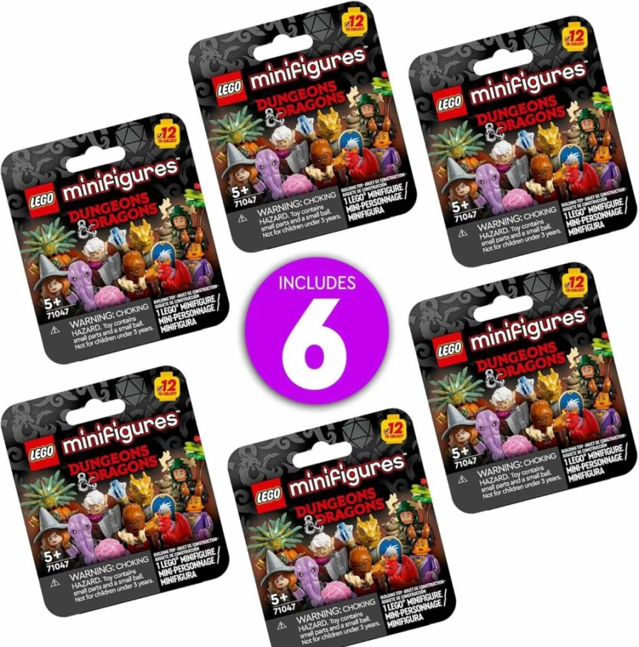 LEGO Dungeons & Dragons Minifigures 6-Pack (66765) - Collectible Toy for Kids & Adults Ages 5+ - D&D Gift for Boys & Girls