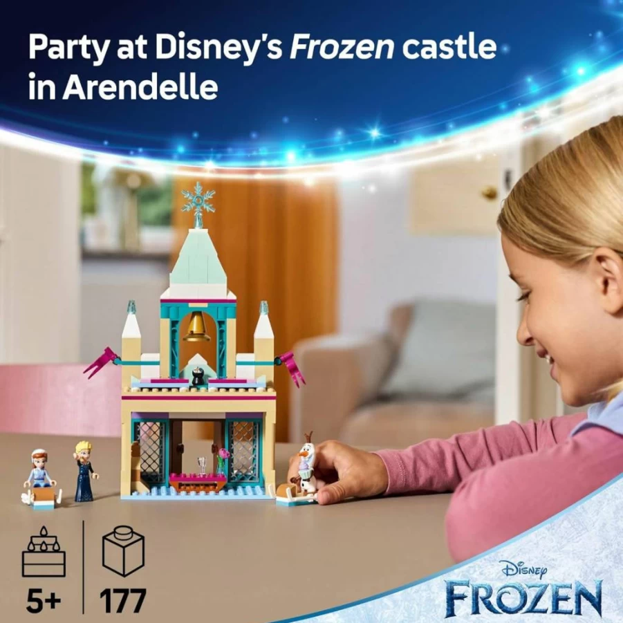 LEGO Disney Frozen Arendelle Castle Building Set 43265 with Anna & Elsa Minidolls - Creative Frozen Toy for Kids Ages 5+ - Perfect Birthday Gift for Girls and Boys