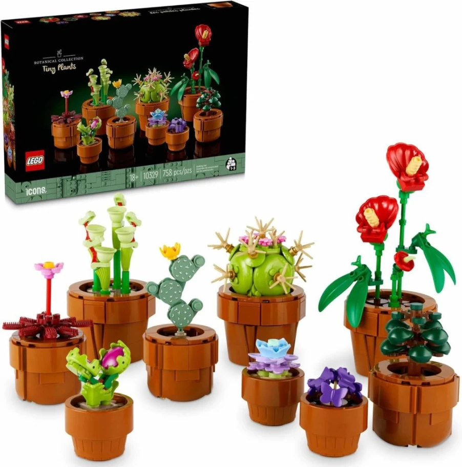 LEGO 10329 Botanicals Tiny Plants Building Set for Adults - Artificial Indoor Plants for Home, Kitchen, Desk Decor - Creative Gift for Graduation, Birthday & Adults 18+