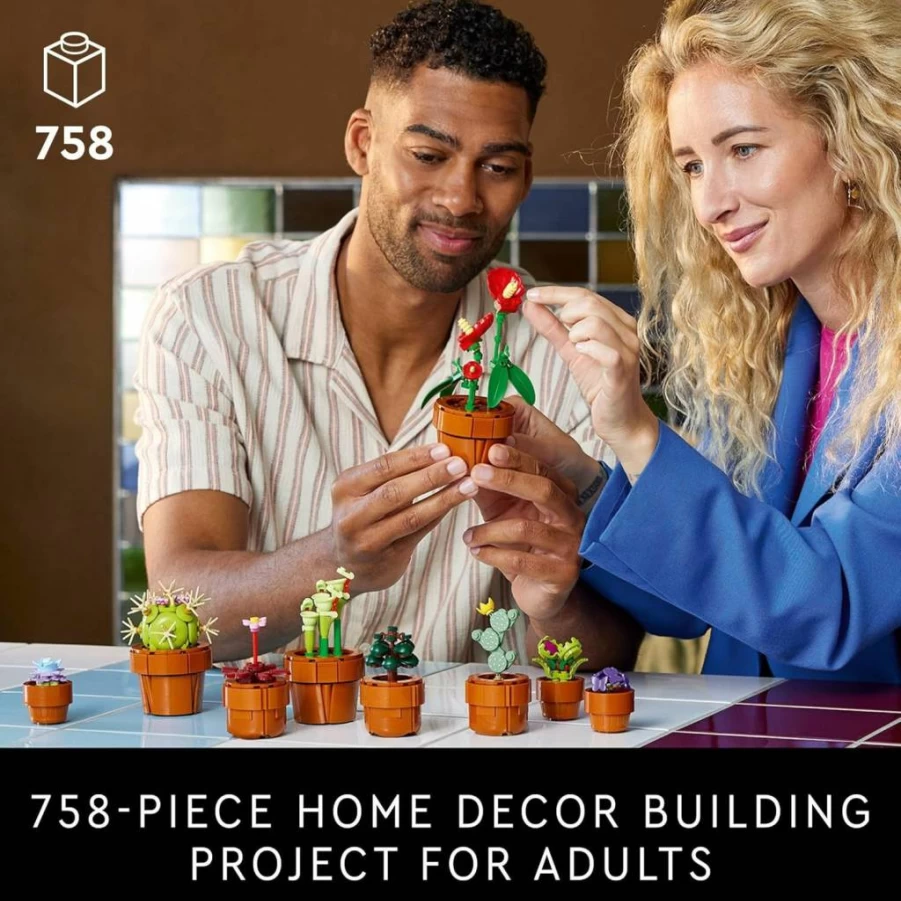 LEGO 10329 Botanicals Tiny Plants Building Set for Adults - Artificial Indoor Plants for Home, Kitchen, Desk Decor - Creative Gift for Graduation, Birthday & Adults 18+