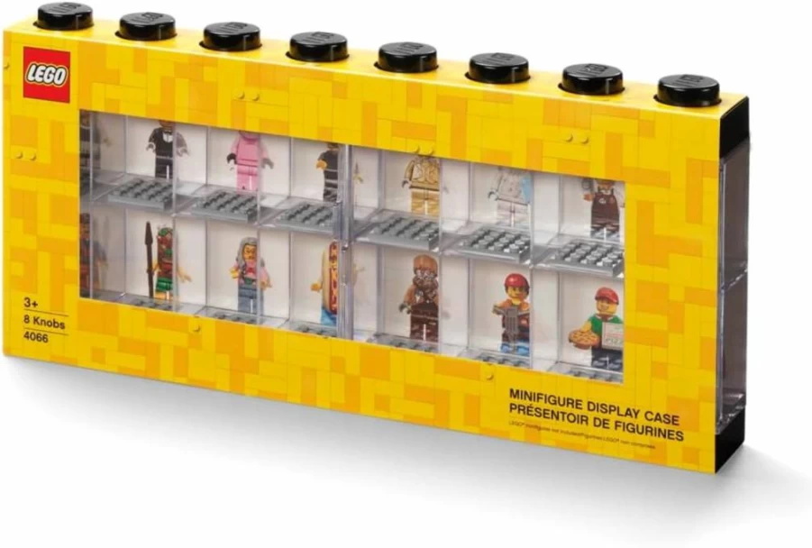 Room Copenhagen Large Lego Minifigure Display Case - Holds 16 Minifigures, Black Collector's Showcase