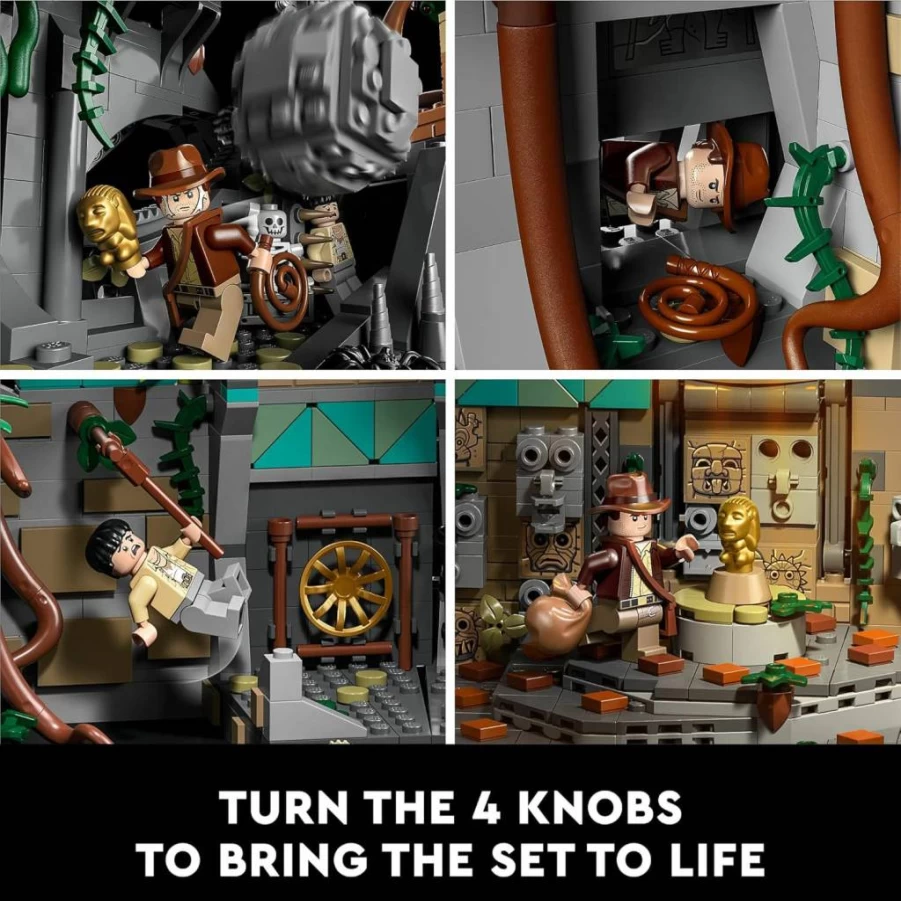 LEGO Indiana Jones 77015 Temple of The Golden Idol Building Set for Adults with 4 Minifigures – Indiana Jones, Satipo, Belloq & Hovitos Warrior, Inspired by Raiders of The Lost Ark Movie
