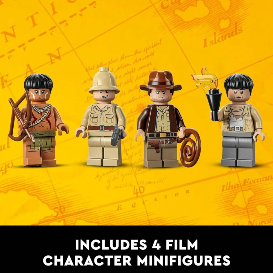 LEGO Indiana Jones 77015 Temple of The Golden Idol Building Set for Adults with 4 Minifigures – Indiana Jones, Satipo, Belloq & Hovitos Warrior, Inspired by Raiders of The Lost Ark Movie