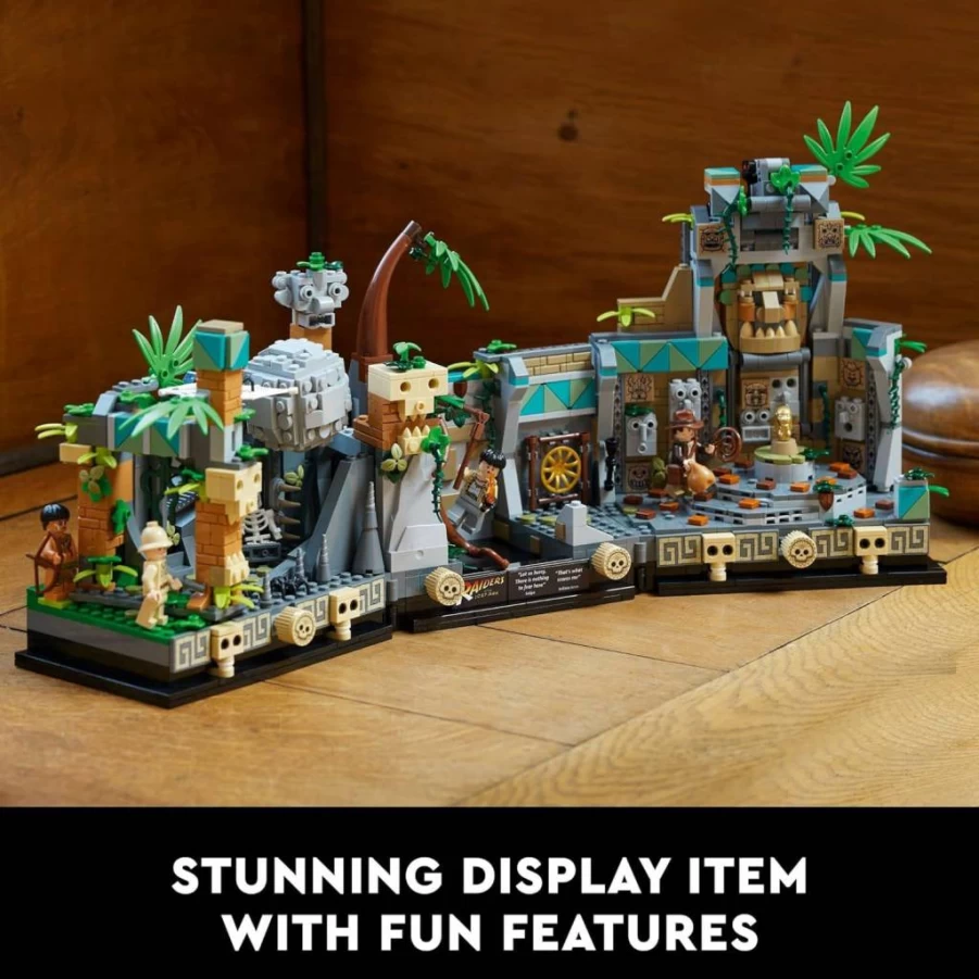 LEGO Indiana Jones 77015 Temple of The Golden Idol Building Set for Adults with 4 Minifigures – Indiana Jones, Satipo, Belloq & Hovitos Warrior, Inspired by Raiders of The Lost Ark Movie