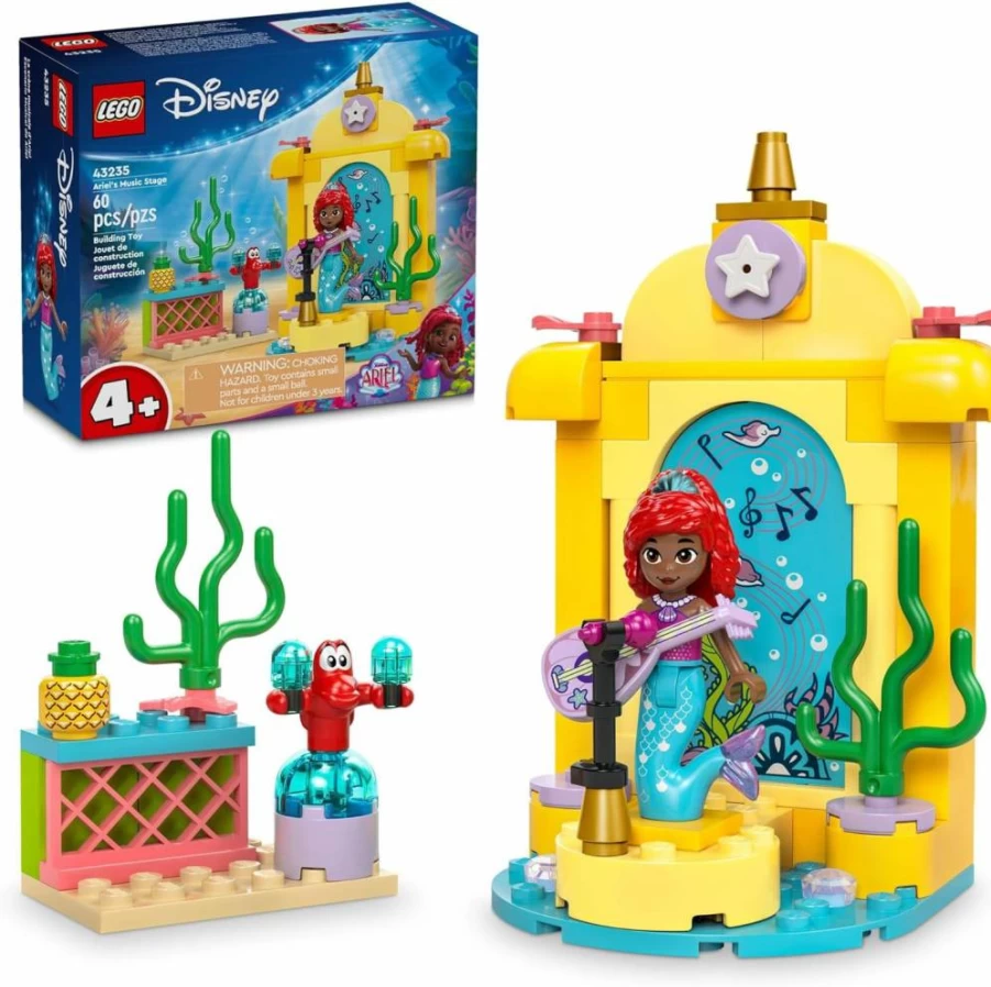 LEGO Disney Princess Ariel's Music Stage Building Set with Ariel & 2 Iconic Characters, Creative Toy for Kids Ages 4+, Perfect Gift for Disney Fans (43235)
