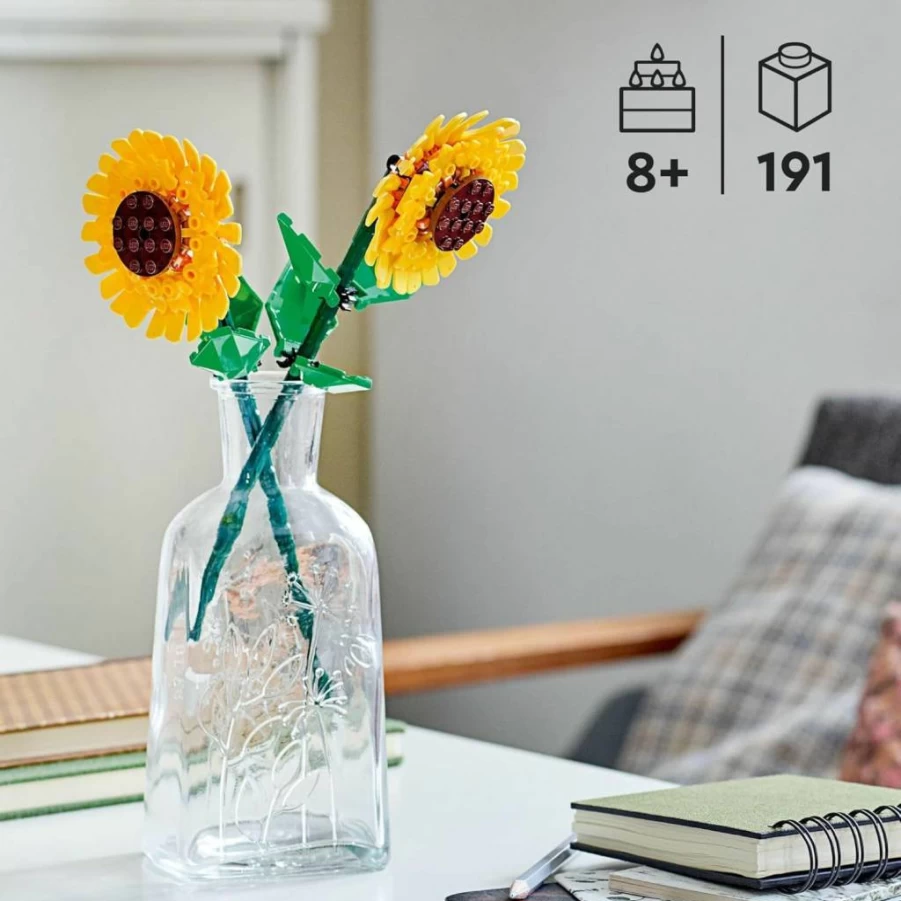 LEGO 40524 Sunflower Building Kit for Kids Ages 8+ - Creative Flower Set for Home Decor, Birthday Gift for Plant Lovers - Artificial Botanical Display Toy for Boys & Girls