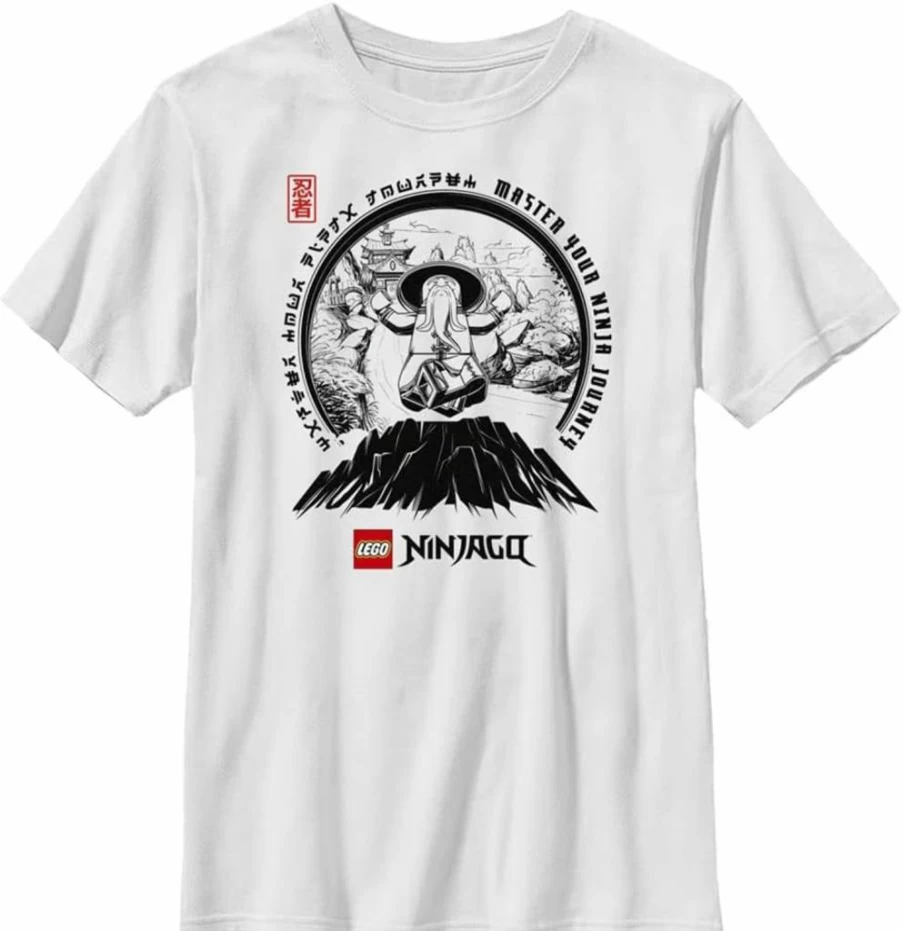 Fifth Sun Boys' Ninjago Lego Themed Short Sleeve T-Shirt for Kids - Meditation Design Tee