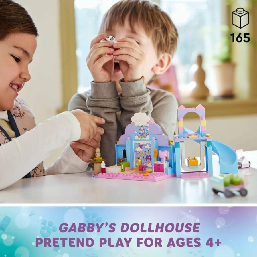 LEGO Gabby's Dollhouse Kitty Care Playset 10796 - Pink Pet Car, Slide & Cat Figures, Pretend-Play Toy Gift for Girls and Boys Ages 4+