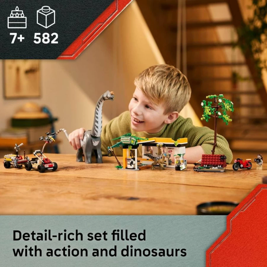 LEGO Jurassic World 76973 Raptor & Titanosaurus Dinosaur Toy Set for Kids - Building Kit with Dinosaur Figures for Creative Play - Best Gift for Boys & Girls Ages 7+ - STEM Learning Toy