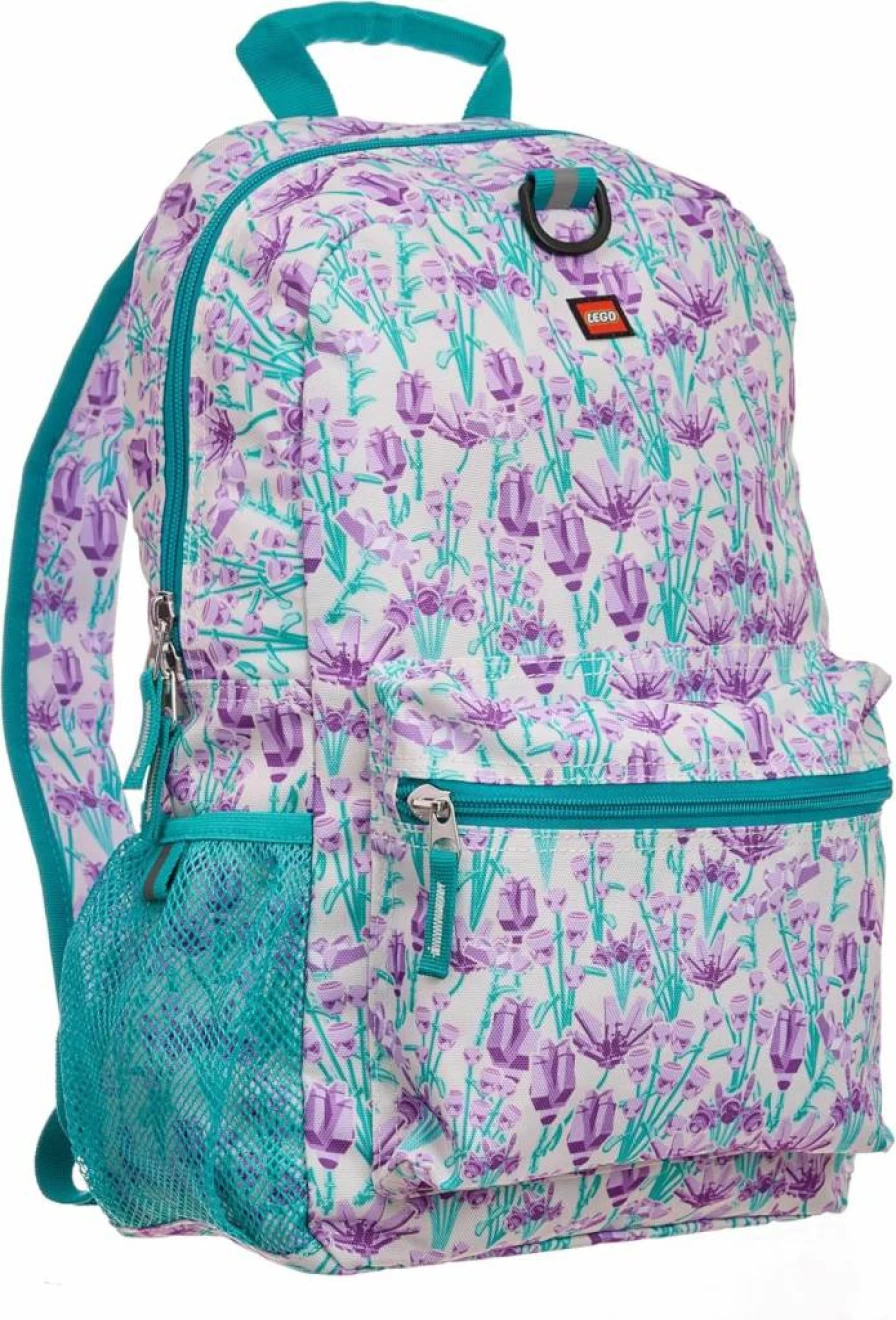 LEGO Kids Backpack with Adjustable Padded Straps - Fun Prints School Bookbag for Boys & Girls, Travel & Back to School, Warm Bouquet Design