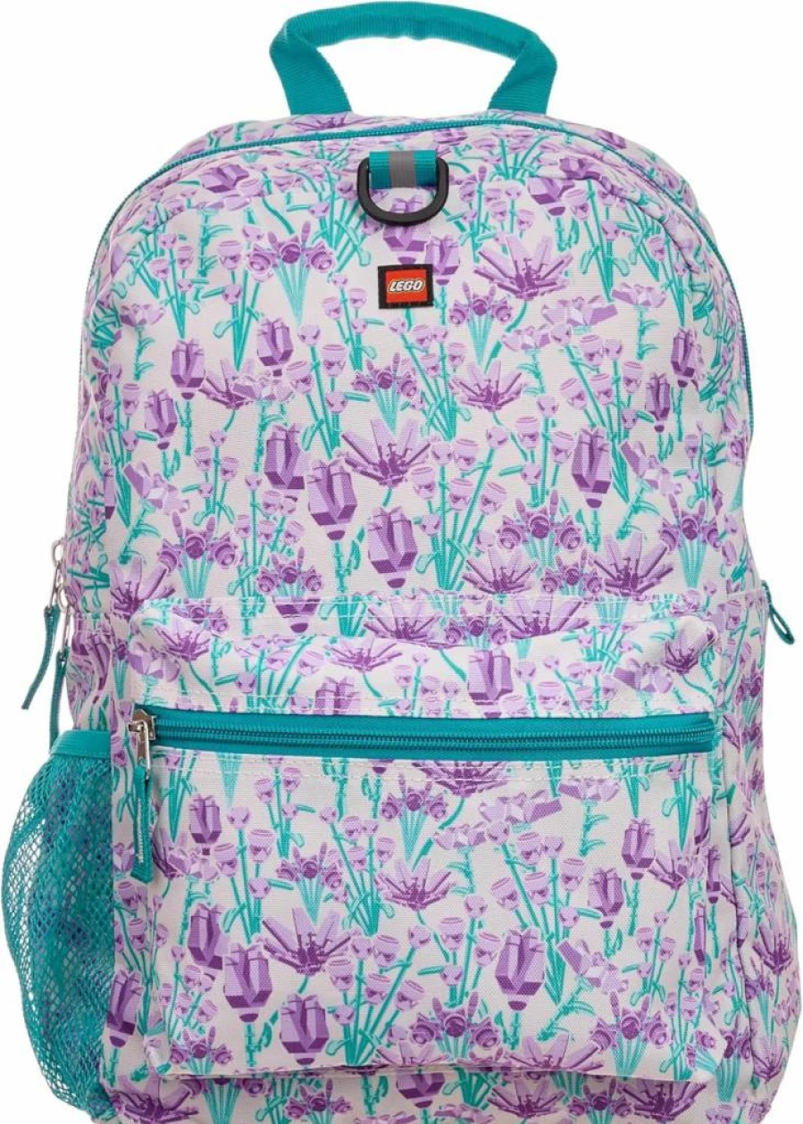 LEGO Kids Backpack with Adjustable Padded Straps - Fun Prints School Bookbag for Boys & Girls, Travel & Back to School, Warm Bouquet Design