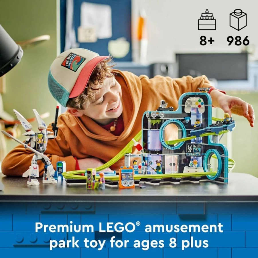 LEGO City 60421 Robot World Roller Coaster Building Kit with Posable Mech Suit - STEM Toy for Kids Ages 8+ - Creative Birthday Gift for Boys and Girls