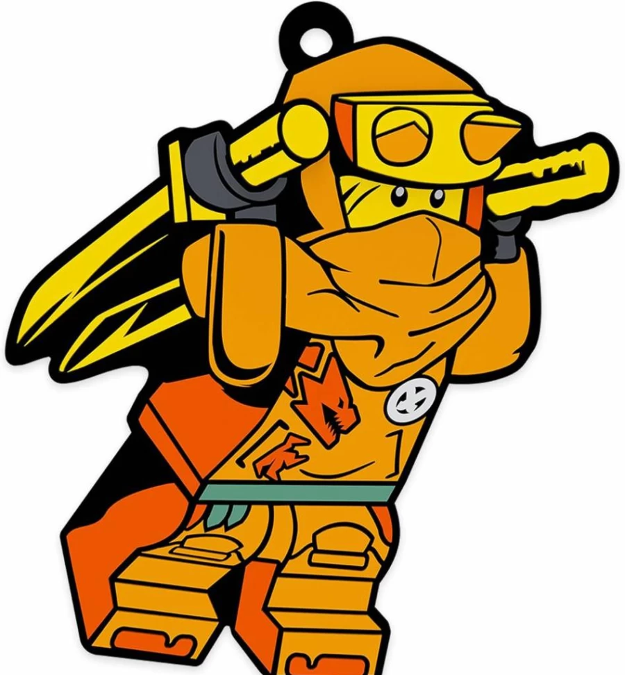 IQ 3 Inch Arin Ninjago Silicone Refrigerator Magnet for Kitchen, Locker, Office Decor - Lego Inspired Collectible Gift
