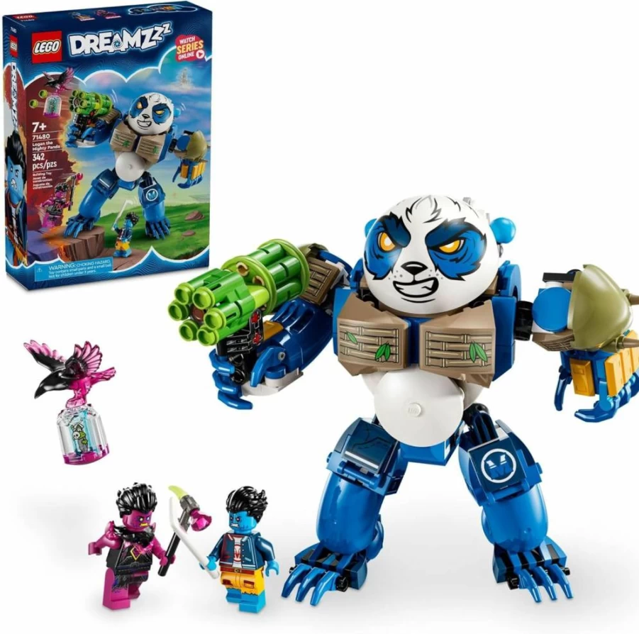 LEGO 71480 Logan The Mighty Panda Rebuildable Animal Toy Set with 2 Minifigures, Creative Building Kit for Kids Ages 7+