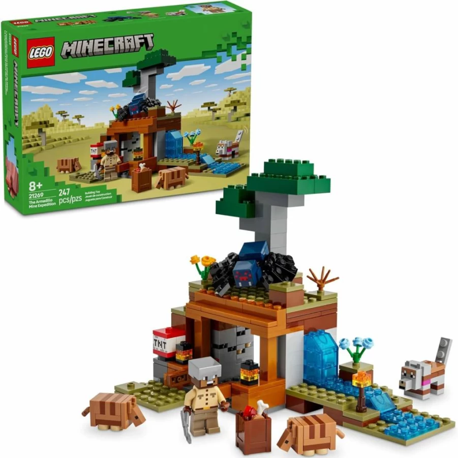 LEGO Minecraft The Armadillo Mine Expedition Building Set 21269 with Figures, Creative Toy for Kids Ages 8+, Perfect Gift for Birthday and Pretend Play