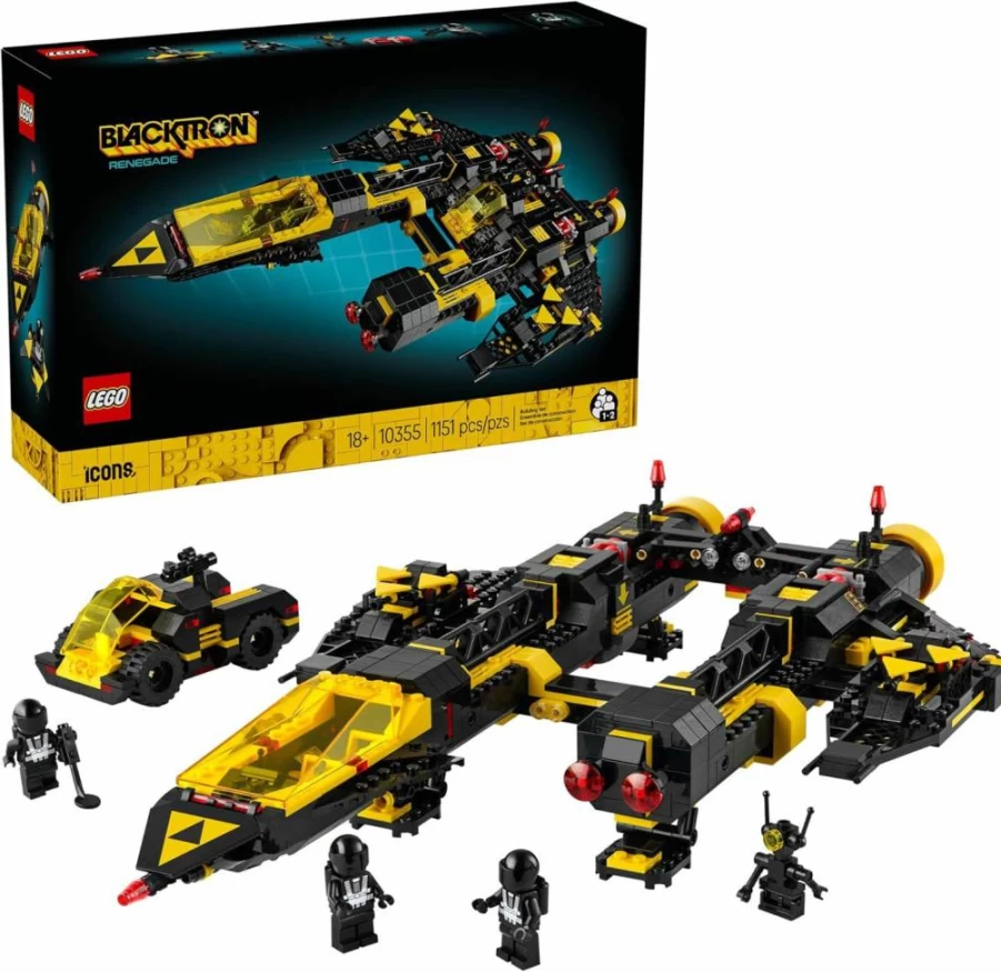 LEGO Icons Blacktron Renegade 10355 Building Set for Adults - DIY Collectible Model Kit for Men & Women - Creative Gift for Father's Day & Adult Fans