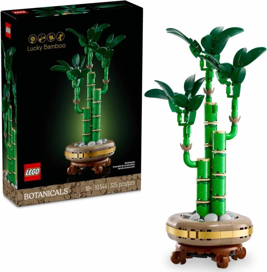 LEGO Botanicals Lucky Bamboo Building Set 10344 - Artificial Plant for Home Decor, Office Desk & Table - Creative Gift for Adults, Graduation - Ages 18+