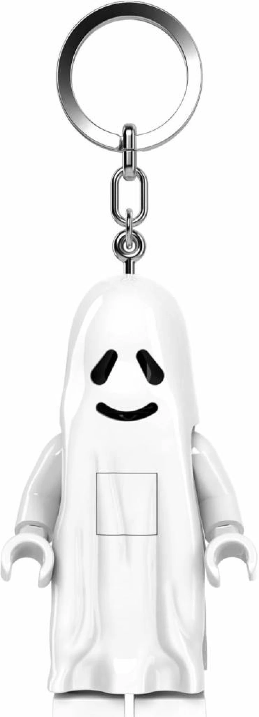 IQ 3 Inch Tall Lego-Style Ghost Figure Keychain with Light - Monster Fighters Collectible (Ke48H)