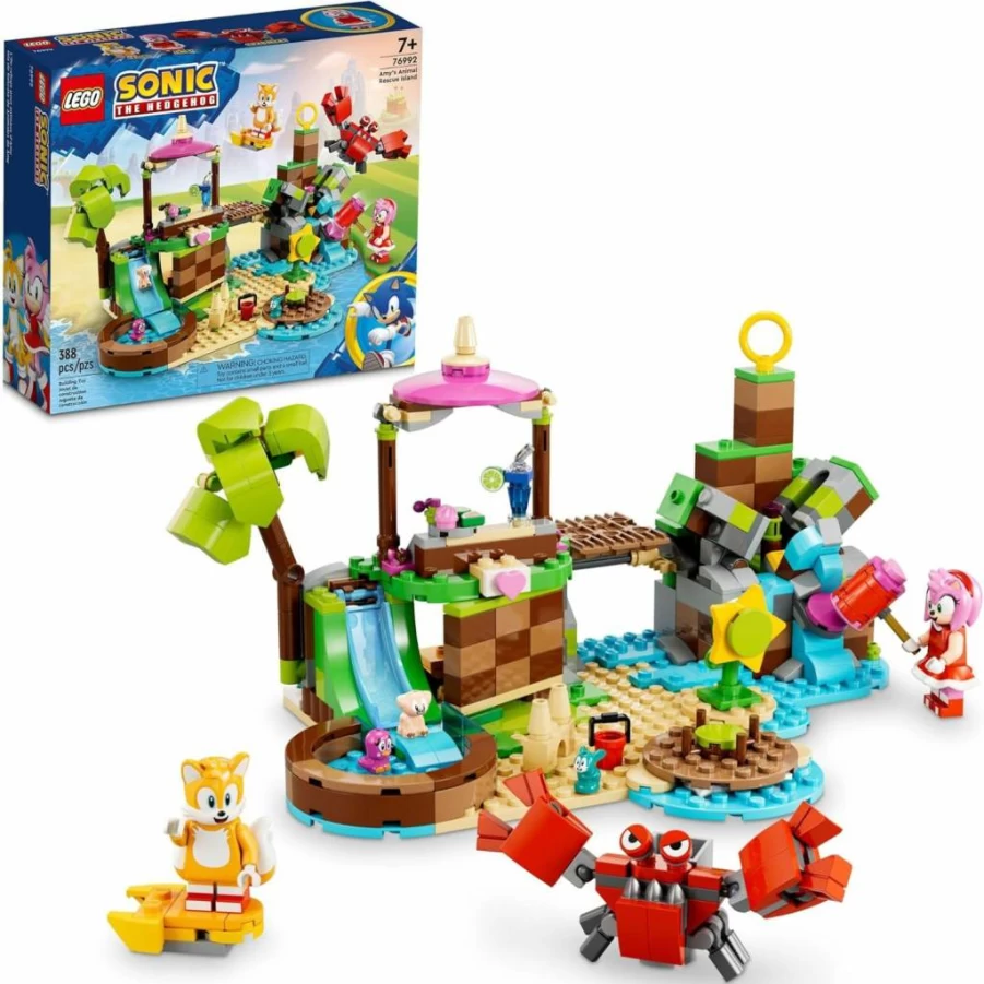 LEGO Sonic The Hedgehog 76992 Amy's Animal Rescue Island Building Set with 6 Mini Figures, Creative Play Toy for Kids Ages 7+, Ideal Gift for Sonic Fans
