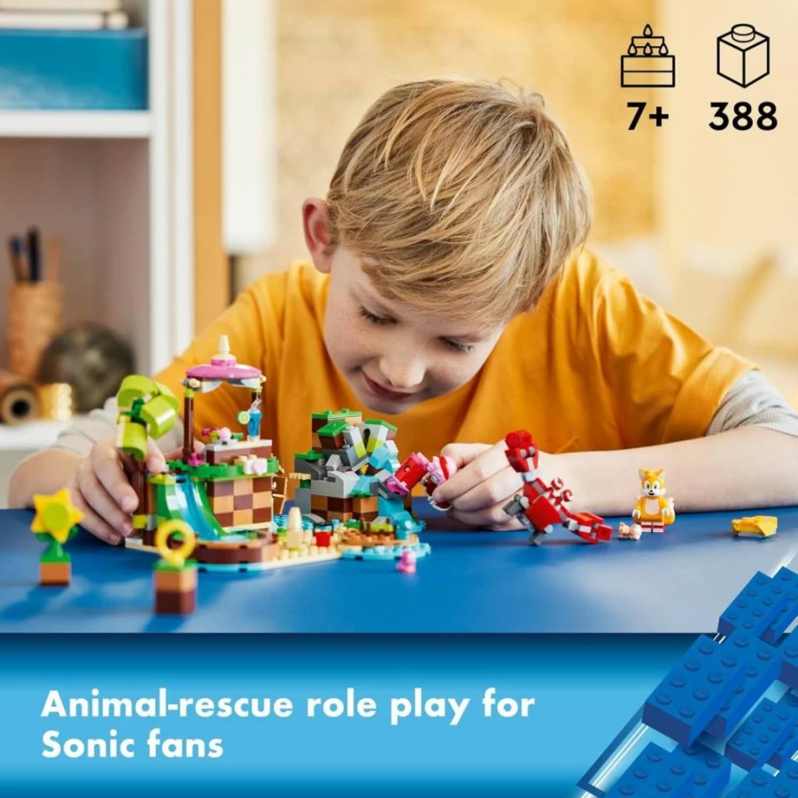 LEGO Sonic The Hedgehog 76992 Amy's Animal Rescue Island Building Set with 6 Mini Figures, Creative Play Toy for Kids Ages 7+, Ideal Gift for Sonic Fans