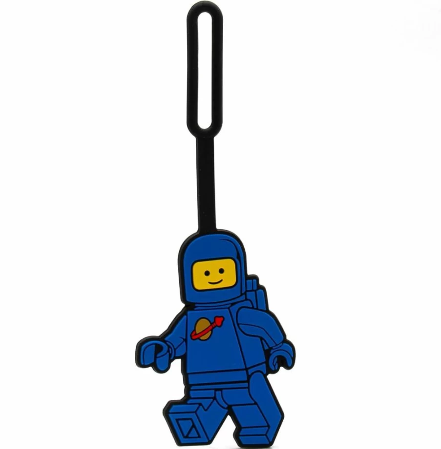 IQ Lego Spaceman Silicone Bag Tag - Blue (53482) - Durable & Fun Keychain for Kids & Collectors