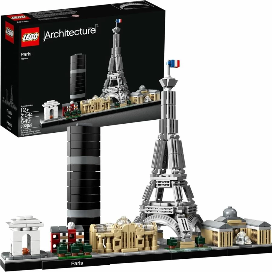 LEGO Architecture Paris Skyline Building Set 21044 - Eiffel Tower Model Kit for Adults & Kids Ages 12+, Creative Travel Souvenir & Collector Gift
