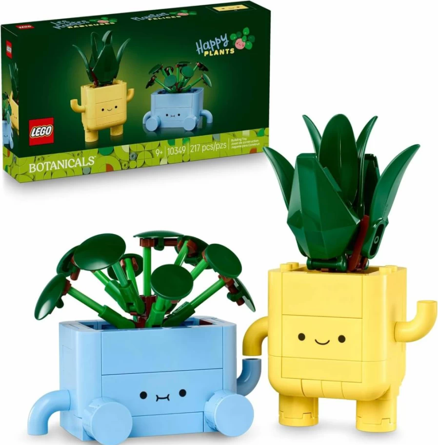 LEGO Botanicals Happy Plants Building Kit for Kids Ages 9+ - Creative Desk Decor with Artificial Indoor Plants - Perfect Gardening Gift for Boys & Girls - Model 10349 STEM Toy for Young Builders
