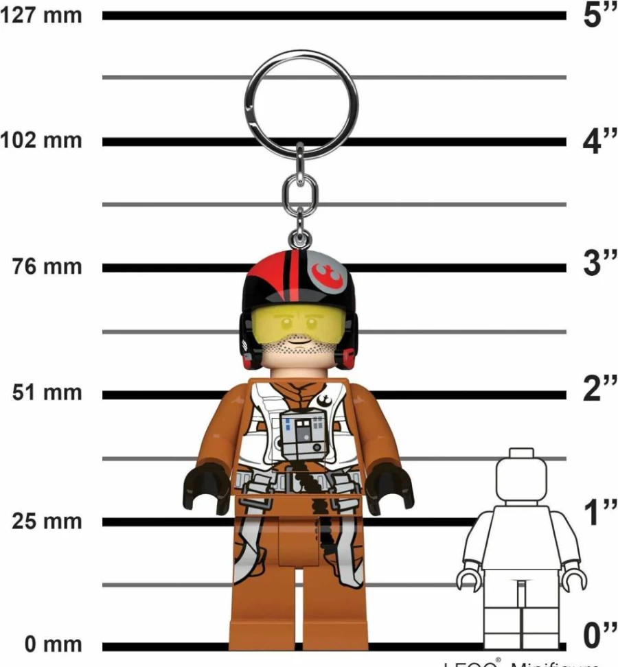 IQ Star Wars Poe Dameron Keychain LED Light - Portable Lego-Inspired Collectible Gift