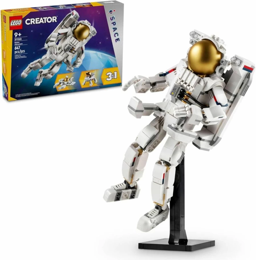 LEGO Creator 3-in-1 Space Building Set 31152 - Astronaut, Space Dog, and Viper Jet Transformable Toy for Kids Ages 9+