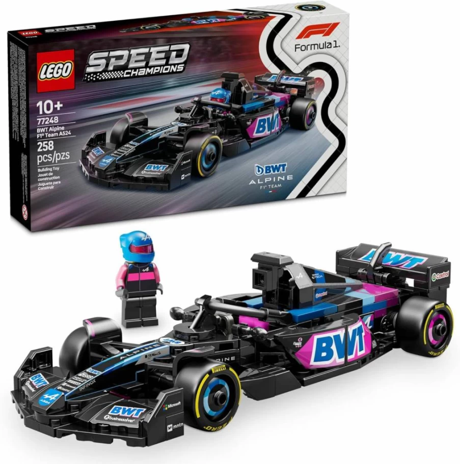 LEGO Speed Champions BWT Alpine F1 Team A524 Race Car Building Set 77248 - Toy Car for Kids Ages 10+, Creative Gift for Boys & Girls, F1 Fans Birthday Present