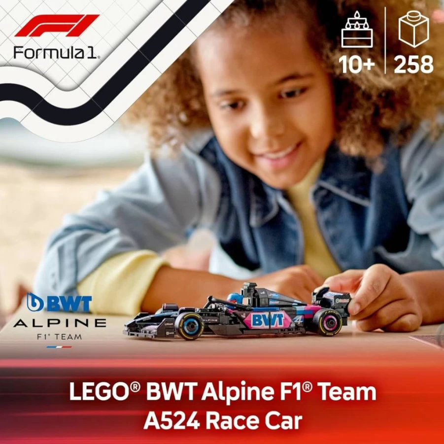 LEGO Speed Champions BWT Alpine F1 Team A524 Race Car Building Set 77248 - Toy Car for Kids Ages 10+, Creative Gift for Boys & Girls, F1 Fans Birthday Present
