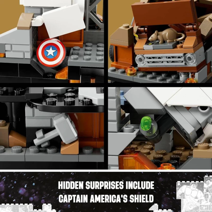 LEGO Marvel Avengers Endgame Final Battle Building Set 76266 with Captain Marvel, Shuri & Wanda Maximoff Minifigures - Collectible Superhero Model Kit for Display & Play