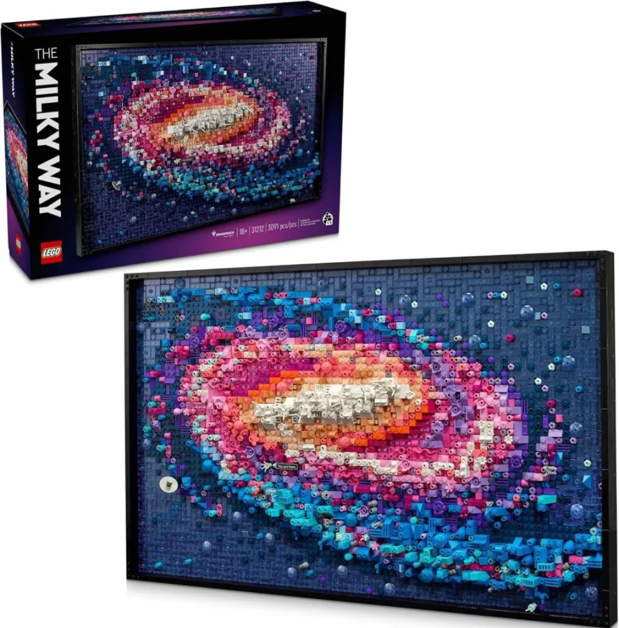LEGO Art The Milky Way Galaxy Building Kit 31212 - DIY Space Wall Decor for Adults, Creative Gift for Men & Women, Includes Display Frame, Ages 18+