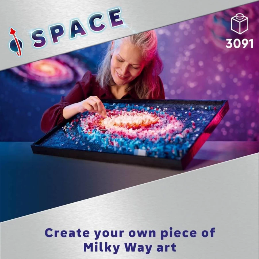 LEGO Art The Milky Way Galaxy Building Kit 31212 - DIY Space Wall Decor for Adults, Creative Gift for Men & Women, Includes Display Frame, Ages 18+
