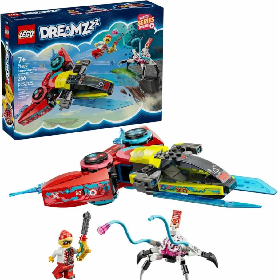 LEGO 71489 Dreamzzz Cooper's Gaming Controller Jet Building Toy Set with Minifigure - Creative Gift for Kids Ages 7+ (2 Build Options)