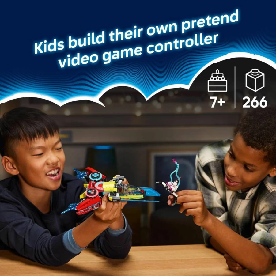 LEGO 71489 Dreamzzz Cooper's Gaming Controller Jet Building Toy Set with Minifigure - Creative Gift for Kids Ages 7+ (2 Build Options)