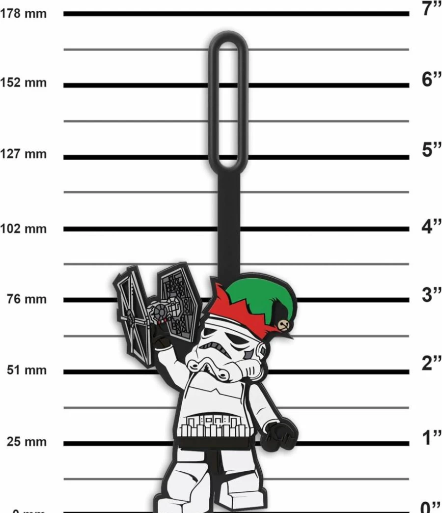 IQ Star Wars Stormtrooper Silicone Luggage Tag - 6.5 Inch Travel ID Tag for Suitcase, Backpack, Writable Surface for Identification