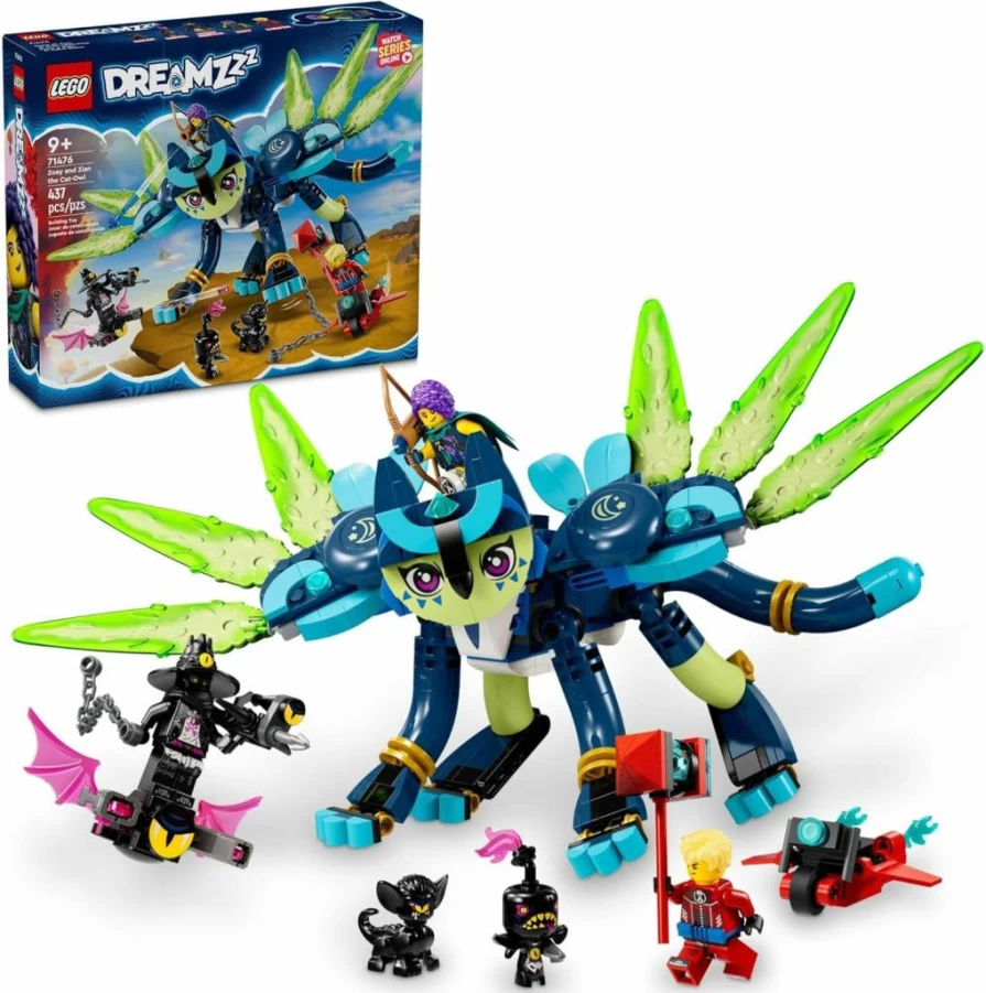 LEGO Dreamzzz Zoey & Zian The Cat-Owl Building Set 71476 | TV Show Inspired Animal Toy for Kids Ages 9+ | Creative Gift for Boys & Girls