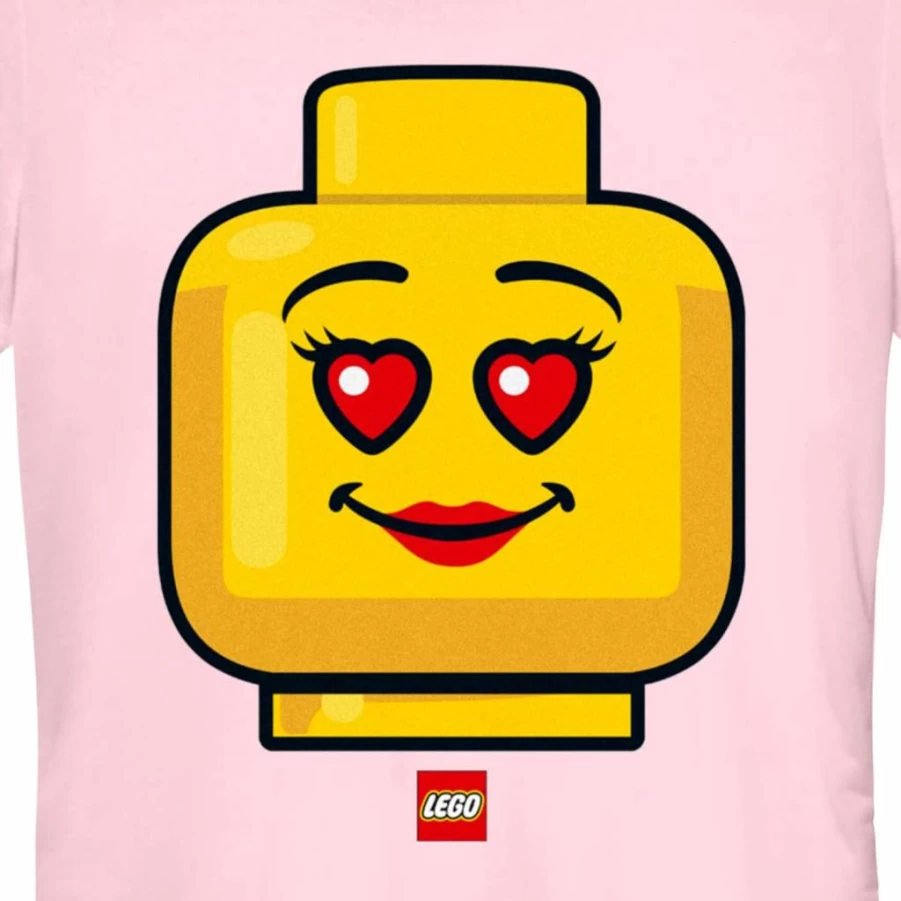 Fifth Sun Women's Lego Heart Eyes Graphic Short Sleeve T-Shirt