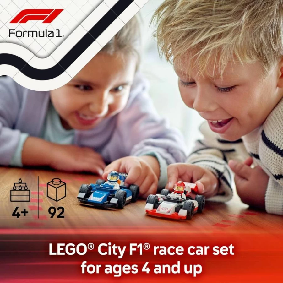 LEGO City F1 Racing Car Building Toy Set 60464 - Williams & Haas F1 Team Race Cars, STEM Toy for Kids Ages 4+, Perfect Gift for Boys and Girls, Birthday Present for Young Motorsport Fans
